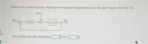 Solved Obtain The Transfer Function X S F S From The Block Chegg