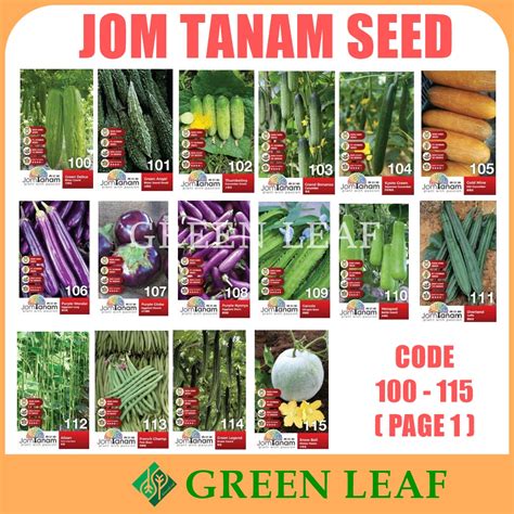 JOM TANAM Hybrid Vegetable Seeds Biji Benih Crop Power Shopee