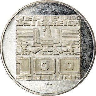 Austrian Silver Schilling Th Anniversary State Treaty Km