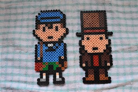 Chibi Layton And Luke Triton A Beaded Character Creation By Risa