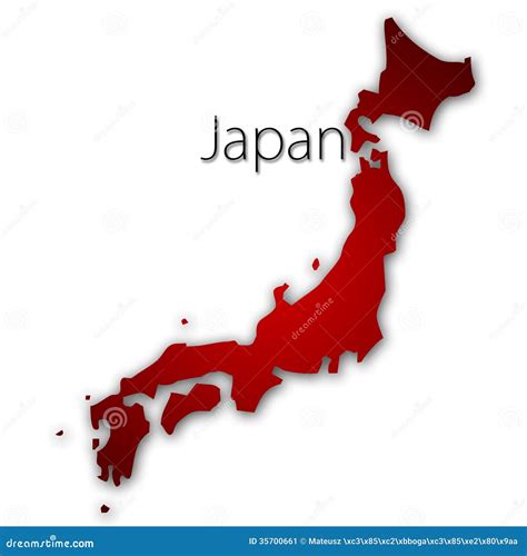 Graphic Design In Shape Of Japanese Islands Stock Illustration