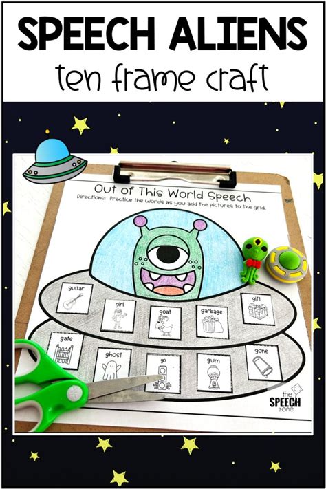 An Alien Themed Printable Worksheet For Speech And Spelling With The