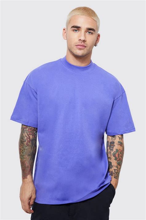 Mens Oversized Extended Neck T Shirt Boohoo Uk