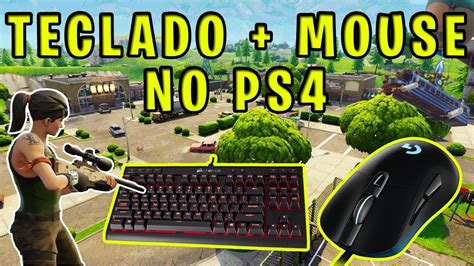 Como Jogar Fortnite Com Teclado E Mouseconfig Ps4 Youtube