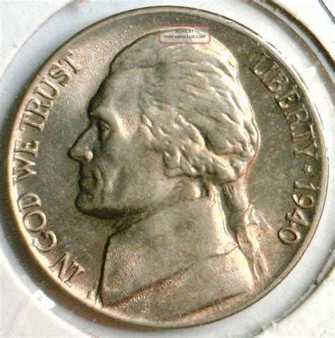 1940 Jefferson Nickel " Unc Full Steps