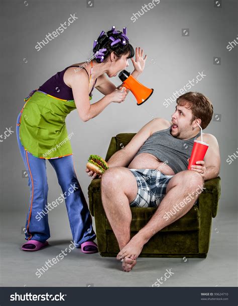 Quarrel Of The Husband With The Wife Stock Photo 99624710 Shutterstock