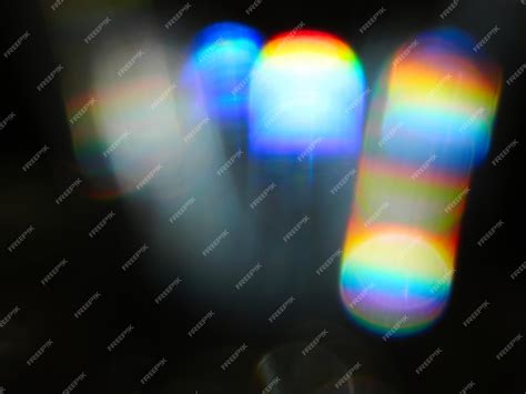 Premium Photo | Rainbow colored light leaks