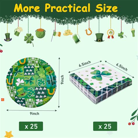 Ktcnmer Platos Y Servilletas De Papel Del D A De San Patricio
