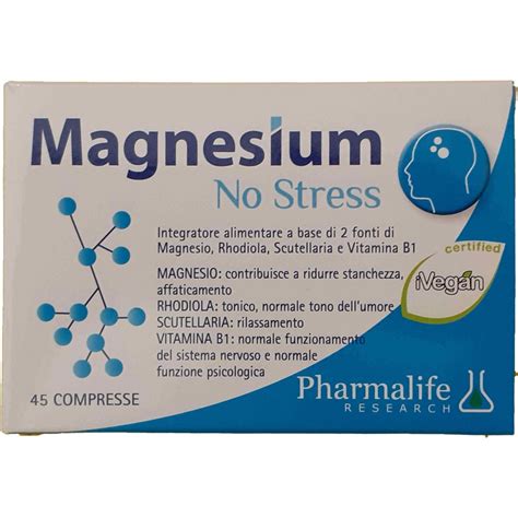 Pharmalife Magnesium No Stress 45 CPR Magnesio Rhodiola E Vitamina B1