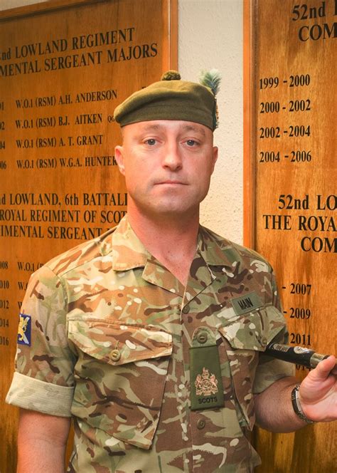 Wo1 Stevie Main As The New Regimental Sergeant Major Rsm Of 52nd