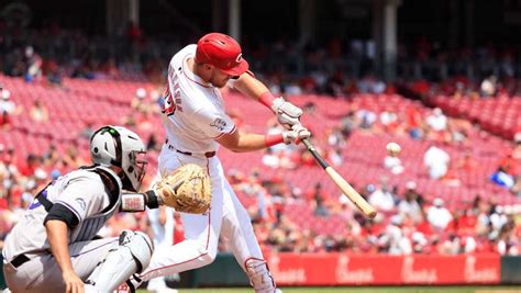 Stephenson Homers Twice To Power Reds Past Rockies For Series Victory