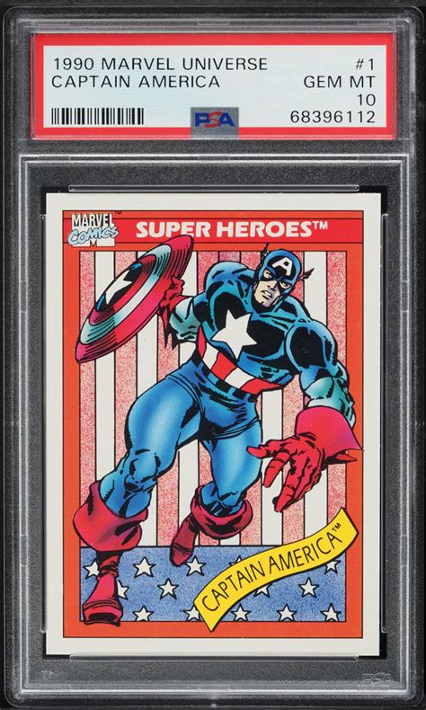 1990 Impel Marvel Universe Captain America 1 PSA 10 GEM MINT Weekly