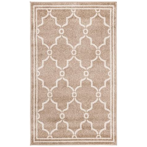 Safavieh Amherst Wheatbeige Doormat 3 Ft X 5 Ft Geometric Diamond