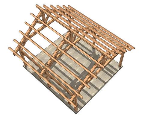 19×22 King Post Plan Timber Frame Hq