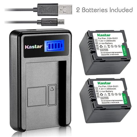 Kastar Battery And LCD Slim USB Charger For Panasonic CGA DU21 EBay