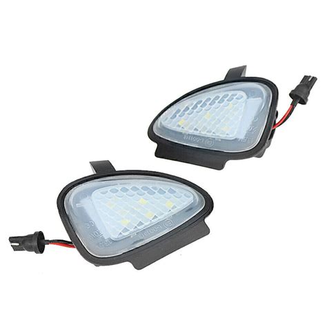 2pcs Can Bus White Led Under Side Mirror Puddle Lights Fit Vw Golf Mk6 6 Ebay