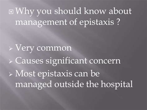 Management of epistaxis