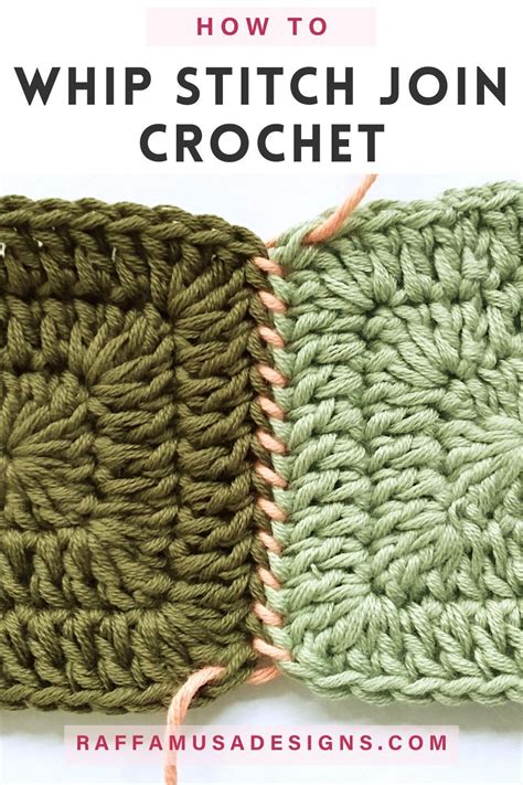 How To Join Crochet With The Whip Stitch Join Raffamusadesigns