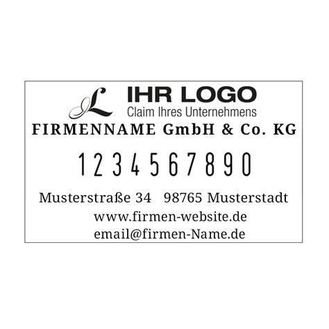 Trodat Professional Pl Individueller Ziffernstempel Stempel