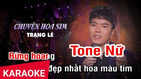 Karaoke Chuy N Hoa Sim Tone N Nhan Ktv Youtube