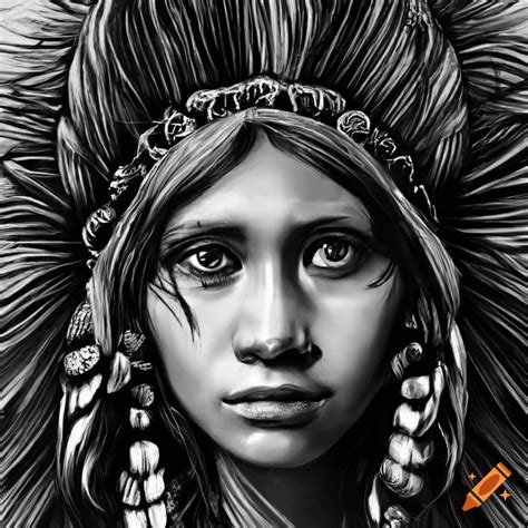 Pencil Drawings Of Native American Women