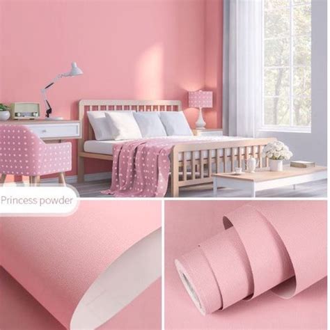 Jual Wallpaper Sticker Dinding Motif Polos Pink Shopee Indonesia