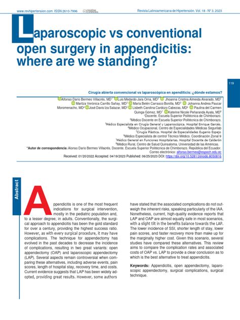 Laparoscopic Vs Conventional O Download Free Pdf Surgery Health