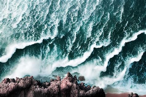 Premium Photo Spectacular Drone Photo Top View Of Seascape Ocean Wave