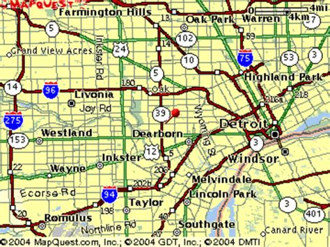 Dearborn Michigan Zip Code Map - bloggerol