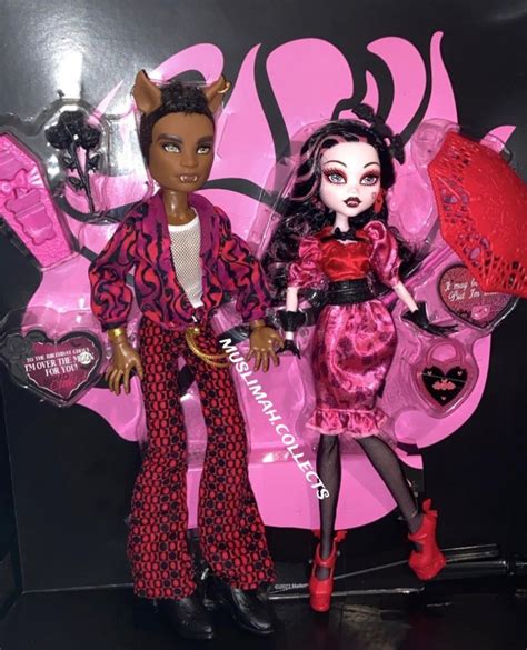 Monster High Howliday Love Edition Draculaura And Clawd 2 Pack Dolls