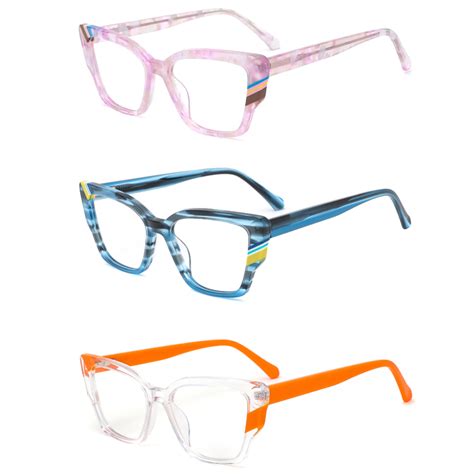 2023 Fashion Laminate Acetate Cat Eye Style Women Glasses Frames With