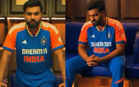 Rohit Sharma Captured Wearing Indian T20 World Cup 2024 Jersey For The