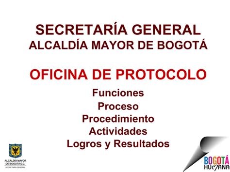 Secretar A General Alcald A Mayor De Bogot Oficina