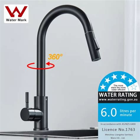 Wels Kitchen Mixer Tap Black 360° Pull Out 2 Mode Spray Laundry Sink Faucet 55 00 Picclick Au