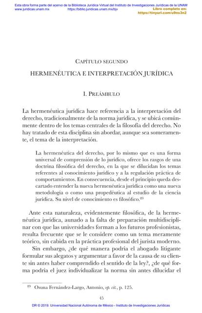 Hermeneútica E Interpretación Jurídica Pdf