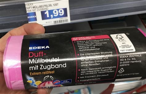 EDEKA Duft Müllbeutel mit Zugband mit Zitursduft naschkater das