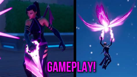 New Fortnite Psylocke Skin Psi Blade Pickaxe And Psi Rider Glider