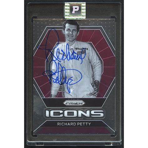 Richard Petty Signed 2022 Panini Prizm 81 Icons PA Encapsulated