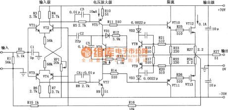 High voltage high exchange rate power amplifier circuit diagram ...