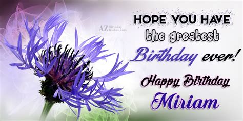 Happy Birthday Miriam