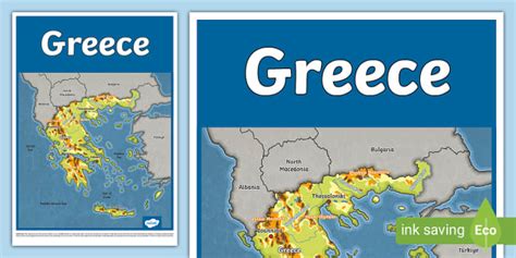 Ks Map Of Greece Creat De Profesori Twinkl