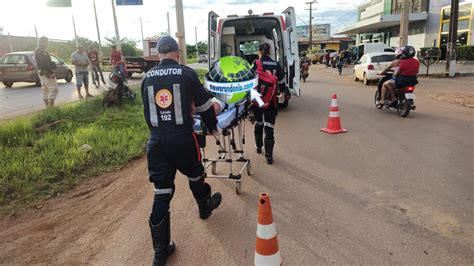 Motociclista quase morre esmagado por caminhão em acidente na BR 364 em