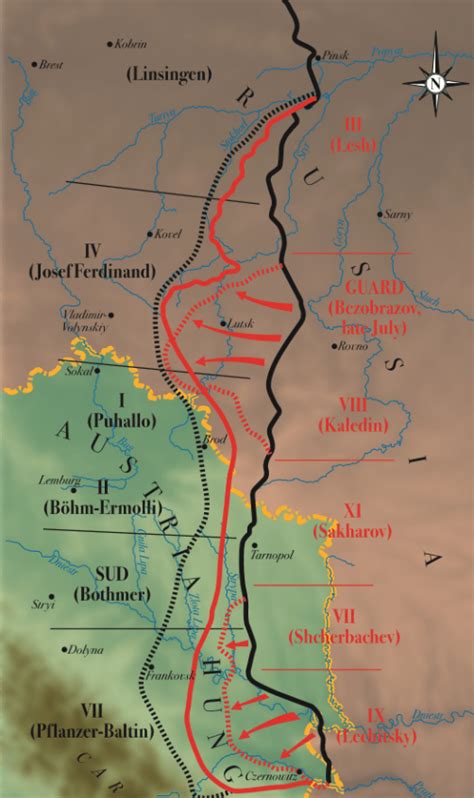 Battle Maps The Brusilov Offensive1916 Military History Monthly