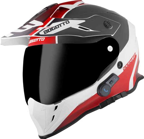 Bogotto H Bt Tour Evo Bluetooth Capacete De Enduro Racing Pro Imports