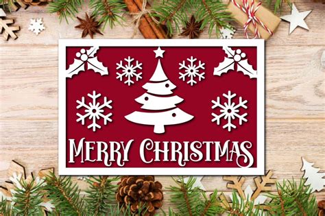 Merry Christmas Card SVG Bundle By Pacific Store TheHungryJPEG