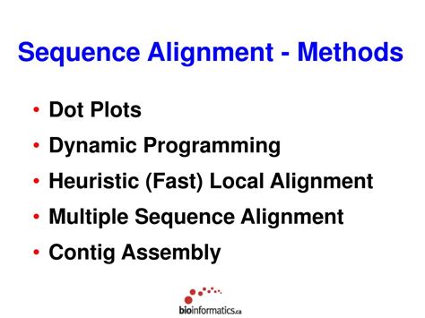 PPT - Sequencing, Sequence Alignment & Software PowerPoint Presentation - ID:3412316