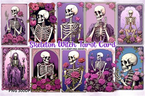 Skeleton Witch Tarot Card Clipart Graphic By Lq Design Creative Fabrica