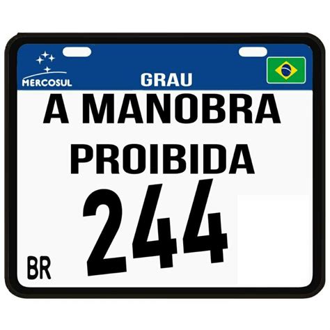 Placa Decorativa Manobra Proibida Grau Shopee Brasil