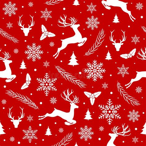 Merry Christmas Pattern Seamless Stock Illustration Illustration Of