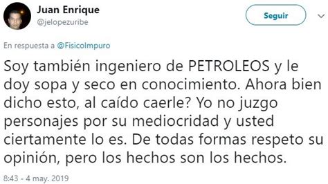 Físico Impuro on Twitter y ataques personales en tu contra en vez